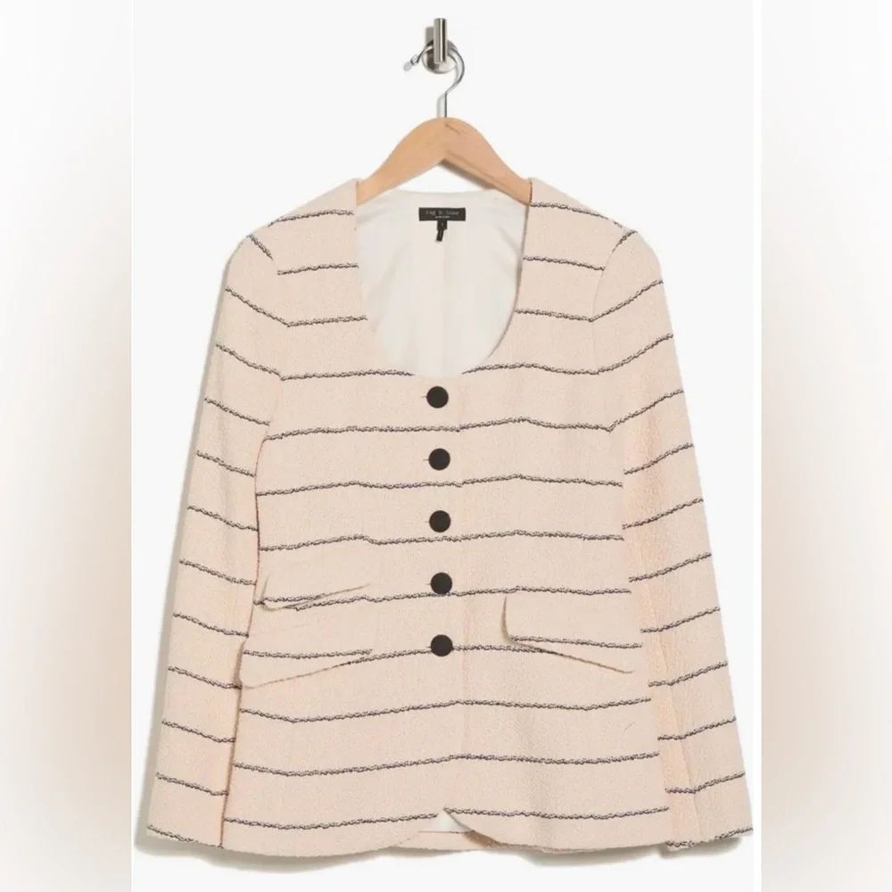 Rag and Bone Rosie Tweed Stripe Blazer